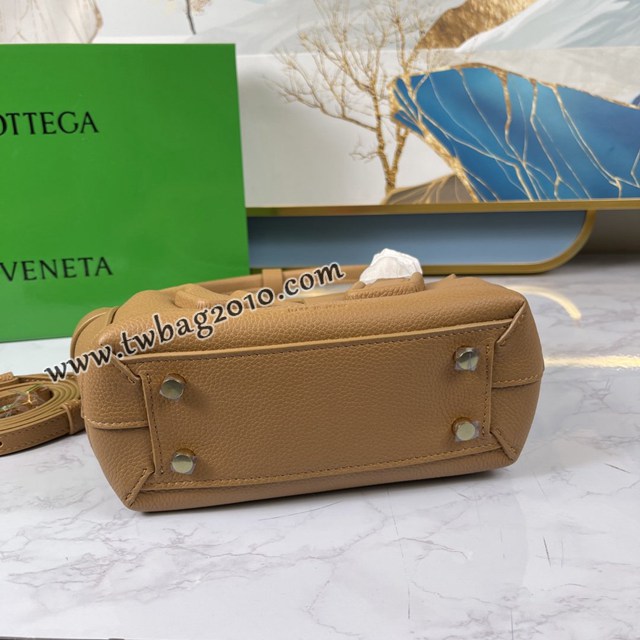 Bottega veneta高端女包 KF008 寶緹嘉荔枝紋焦糖arco29 BV經典款mini手拎肩背包  gxz1216
